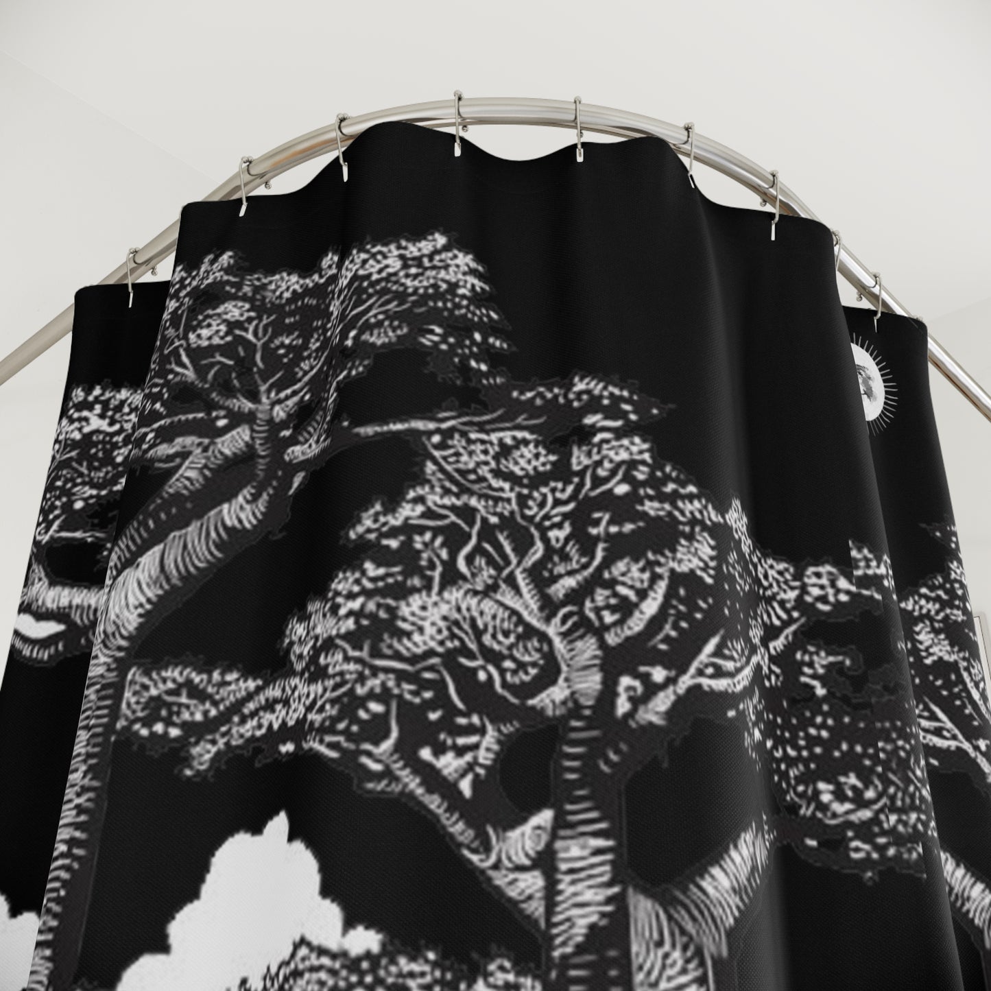 SOLSTICE Shower Curtain BAOBABS Black