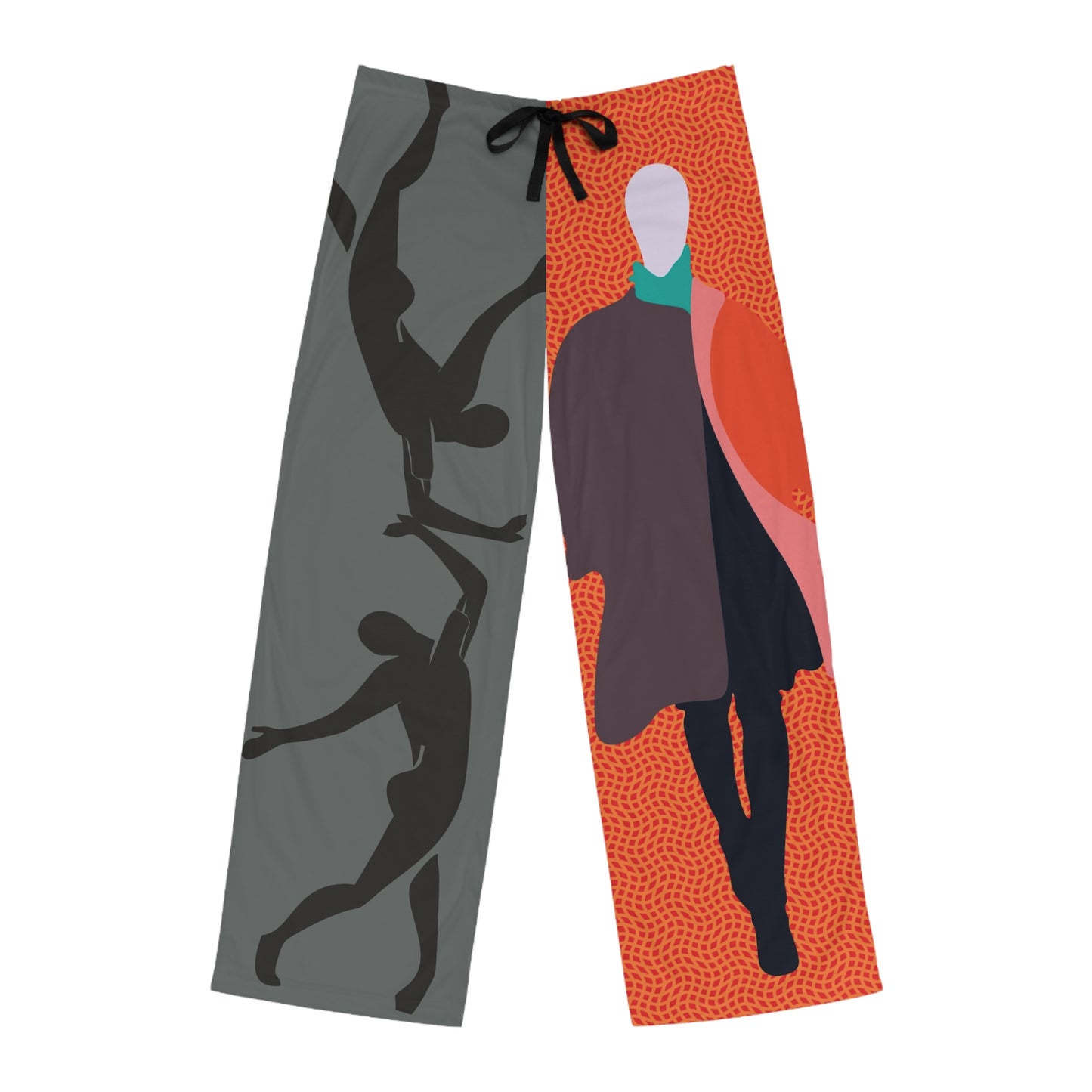SOLSTICE Fashionist gray Orange Men's Pajama Pants (AOP)