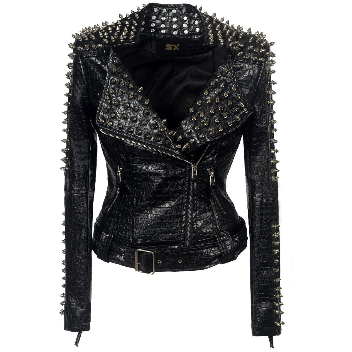 Trendy Short leather imitation Punk Jacket