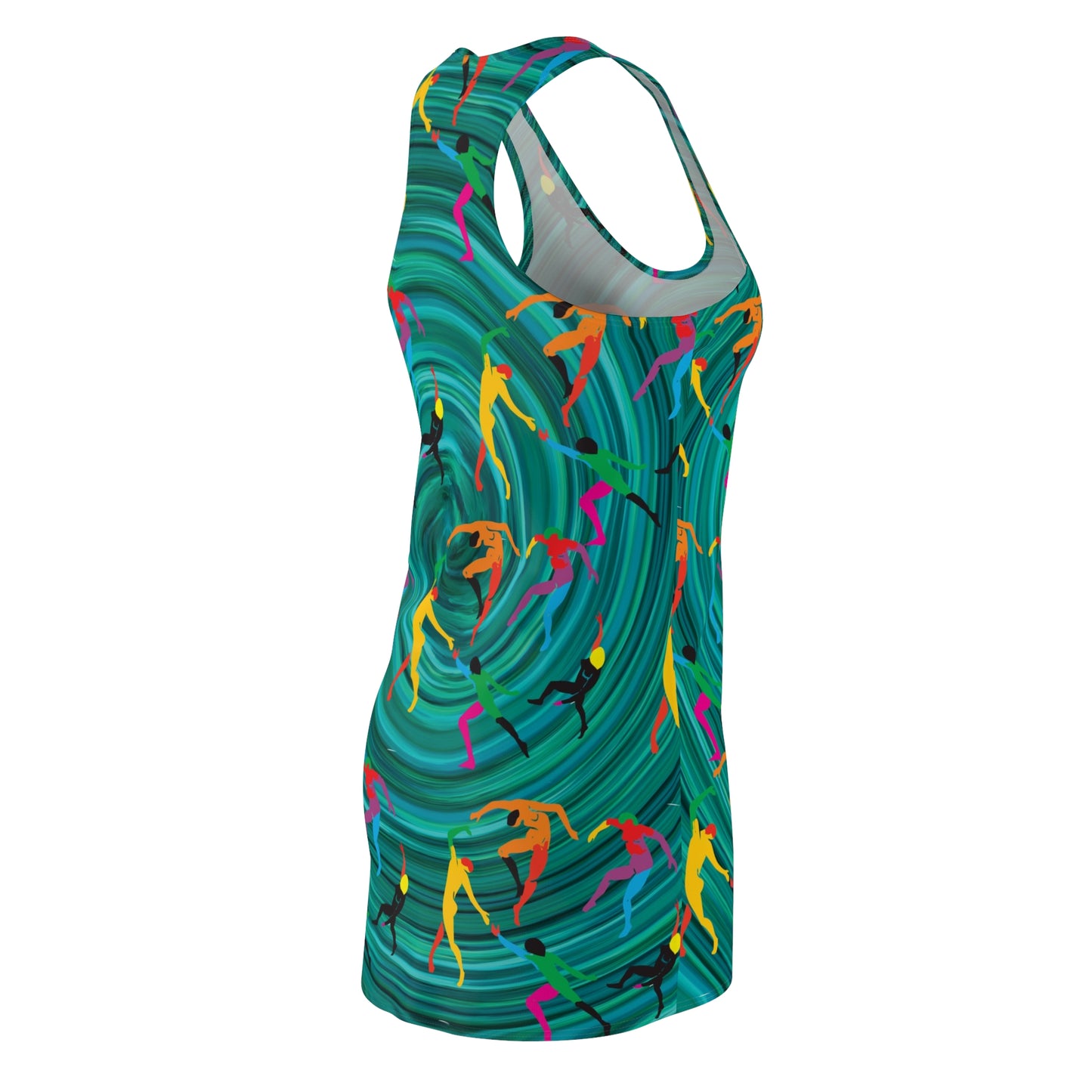 Women's SOLSTICE DANCE gree turquoise Cut & Sew Racerback Dress (AOP)