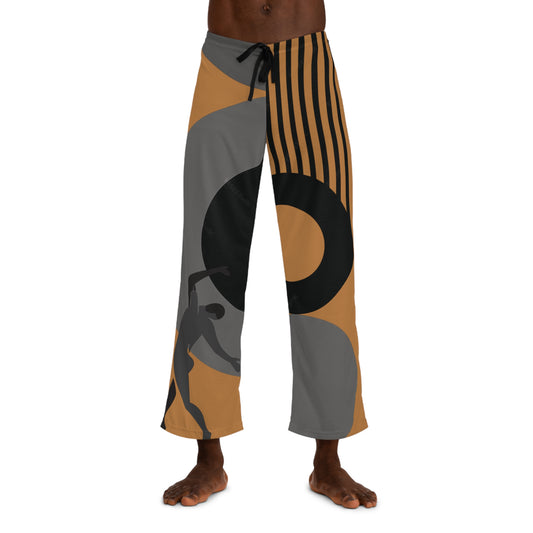 SOLSTICE Bauhaus Men's   Light Brown Pajama Pants (AOP)