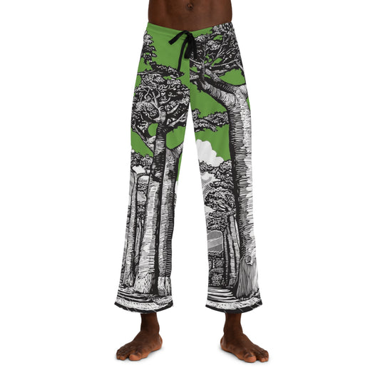 SOLSTICE Baobab green Men's Pajama Pants (AOP)