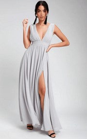 Elegant Women's Fashion Deep V Sleeveless Long Dress