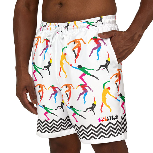 SOLSTICE DANCE  Swim White Shorts (AOP)