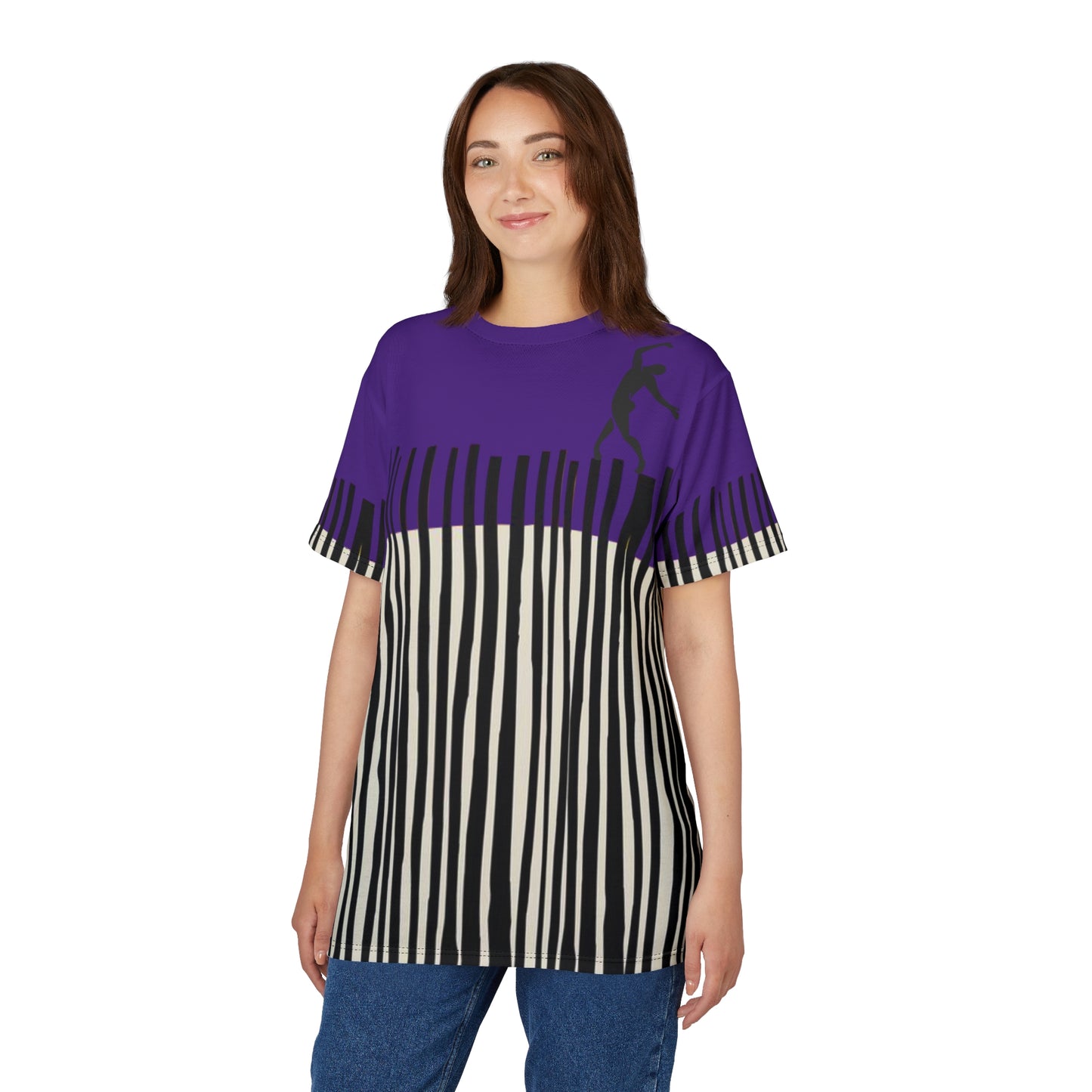 SOLSTICE Bamboo purple Unisex Cut & Sew  Tee (AOP)