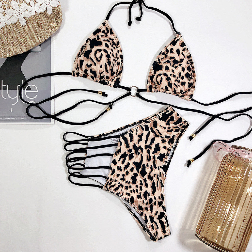 Sexy Leopard print swimsuit swimsuit bikini