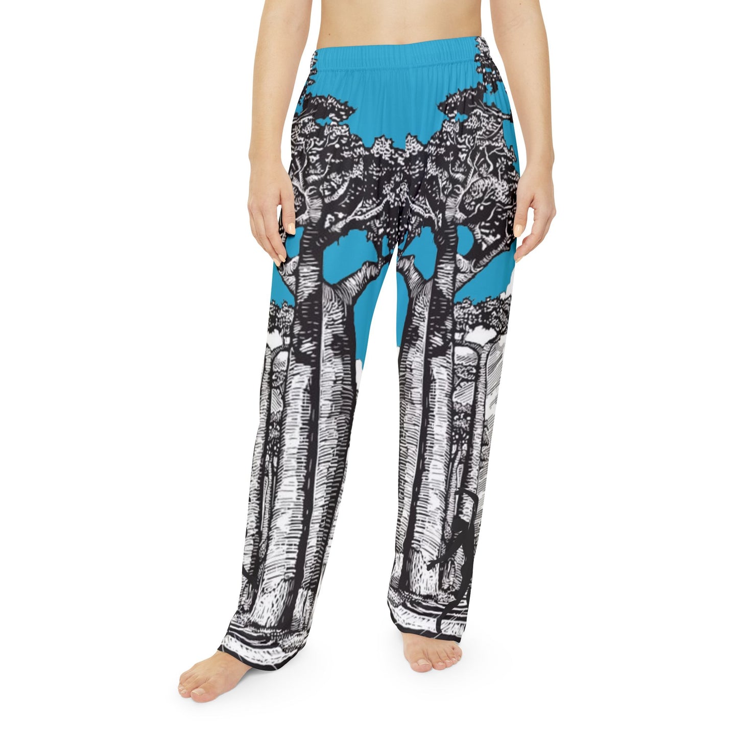 Women's BAOBAB turquoise Pajama Pants (AOP)
