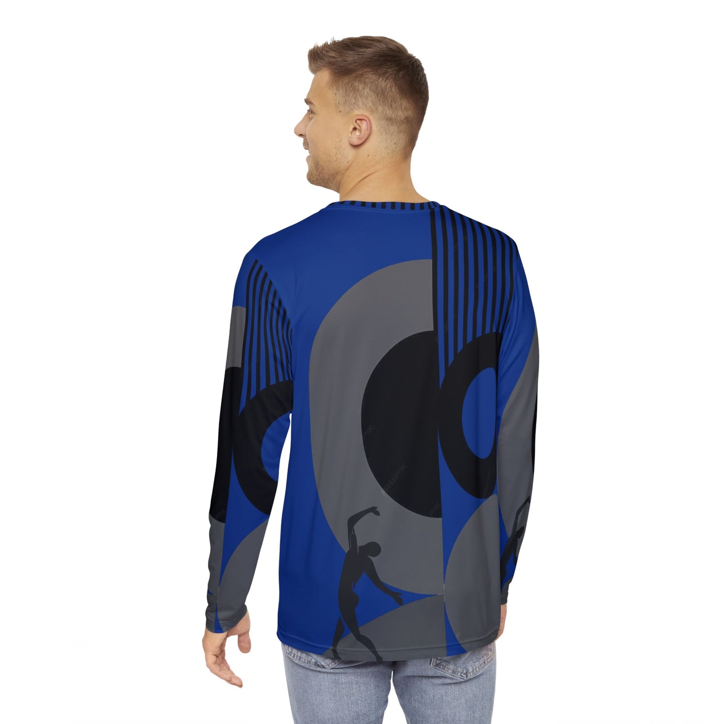 SOLSTICE BAUHAUS Long Sleeve Shirt dark blue(AOP)