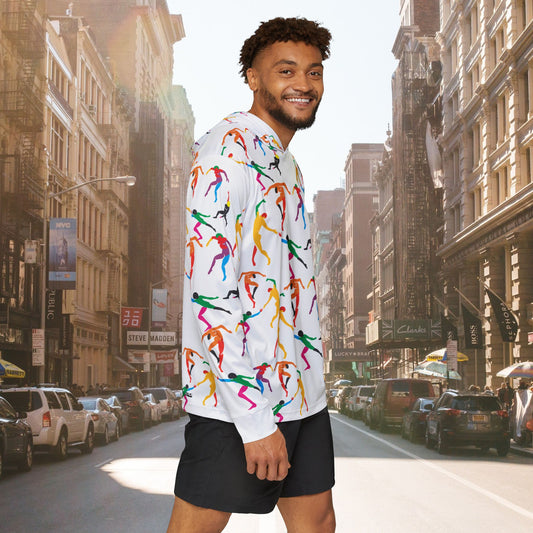 Men's SOLSTICE DANCE Sports white Warmup Hoodie (AOP)