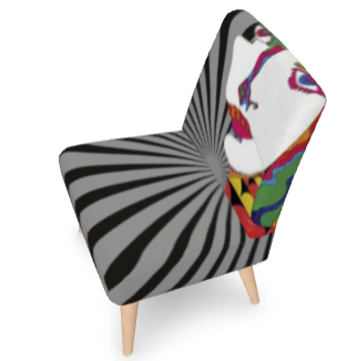 SOLSTICE armless chair Pop Art face Sun Rays 10 colors available