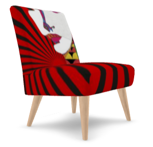 SOLSTICE Pink armless chair Pop Art face Sun Rays 10 colors available