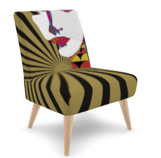 SOLSTICE armless chair Pop Art face Sun Rays 10 colors available