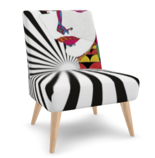 SOLSTICE armless chair Pop Art face Sun Rays 10 colors available