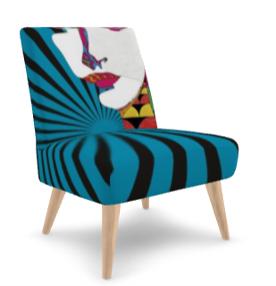 SOLSTICE Pink armless chair Pop Art face Sun Rays 10 colors available