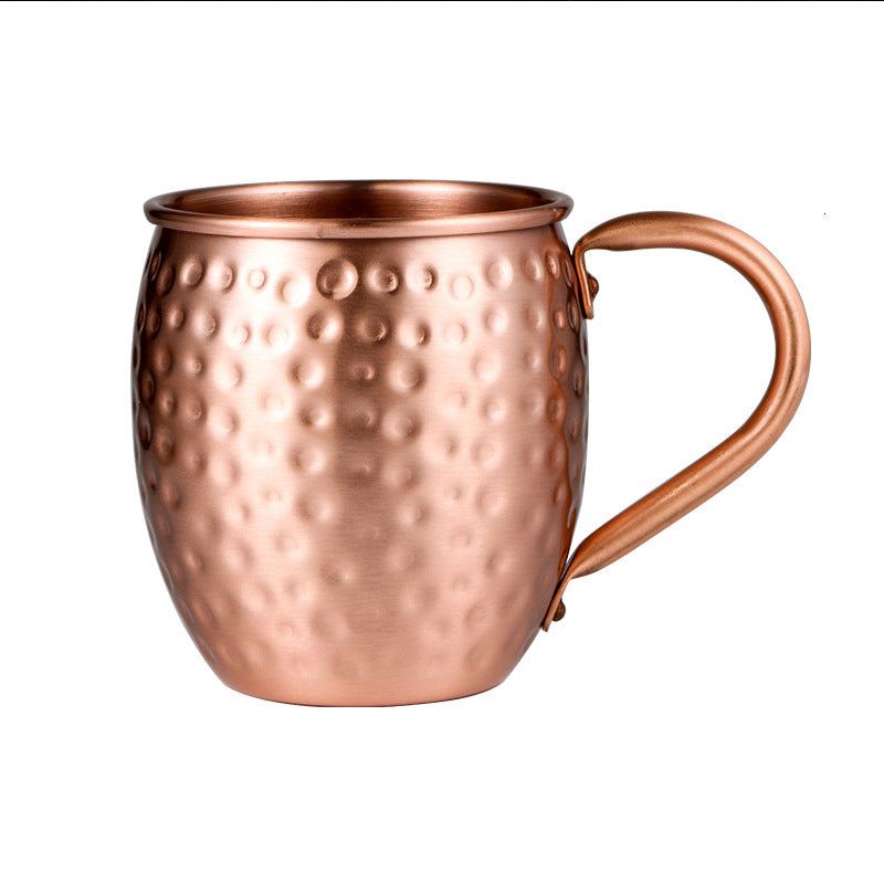 Cross-border Fine Copper Drum Cup Wholesale Cocktail Glass Fine Mug