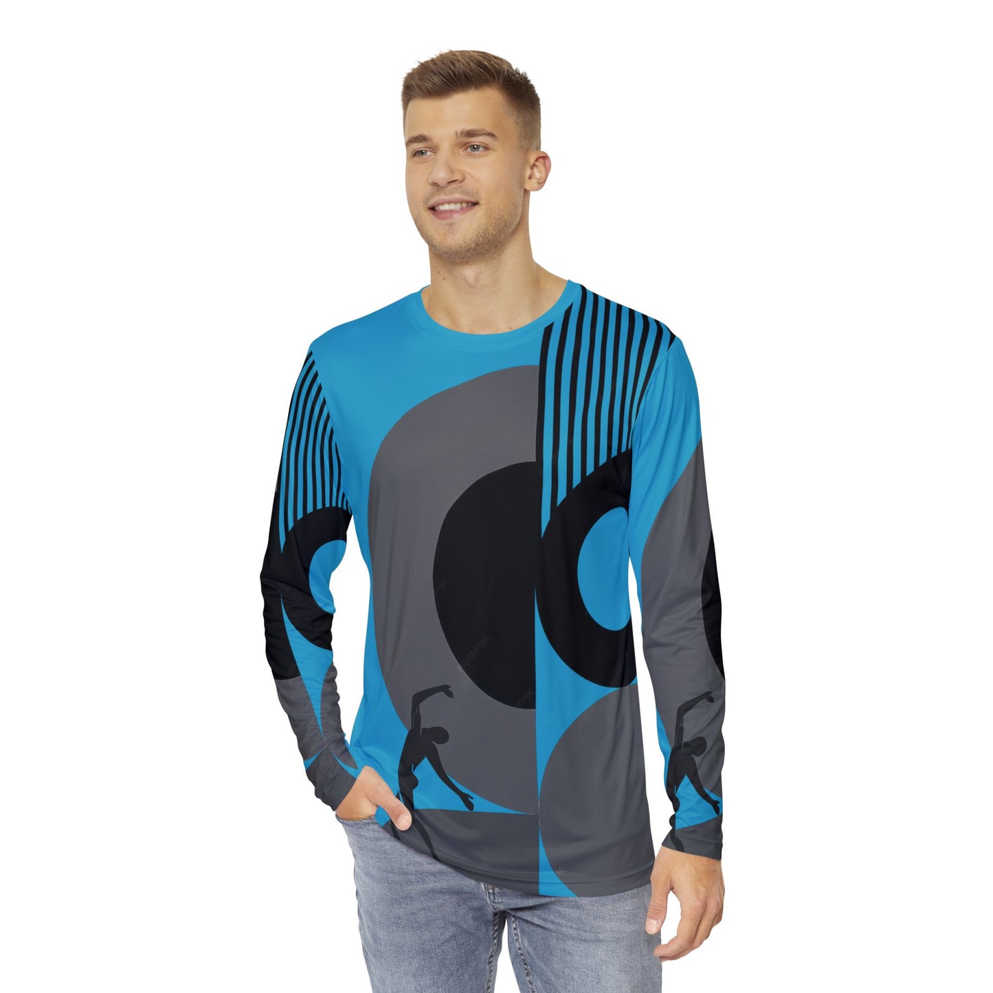 Men's SOLSTICE BAUHAUS Long Sleeve Shirt white (AOP)