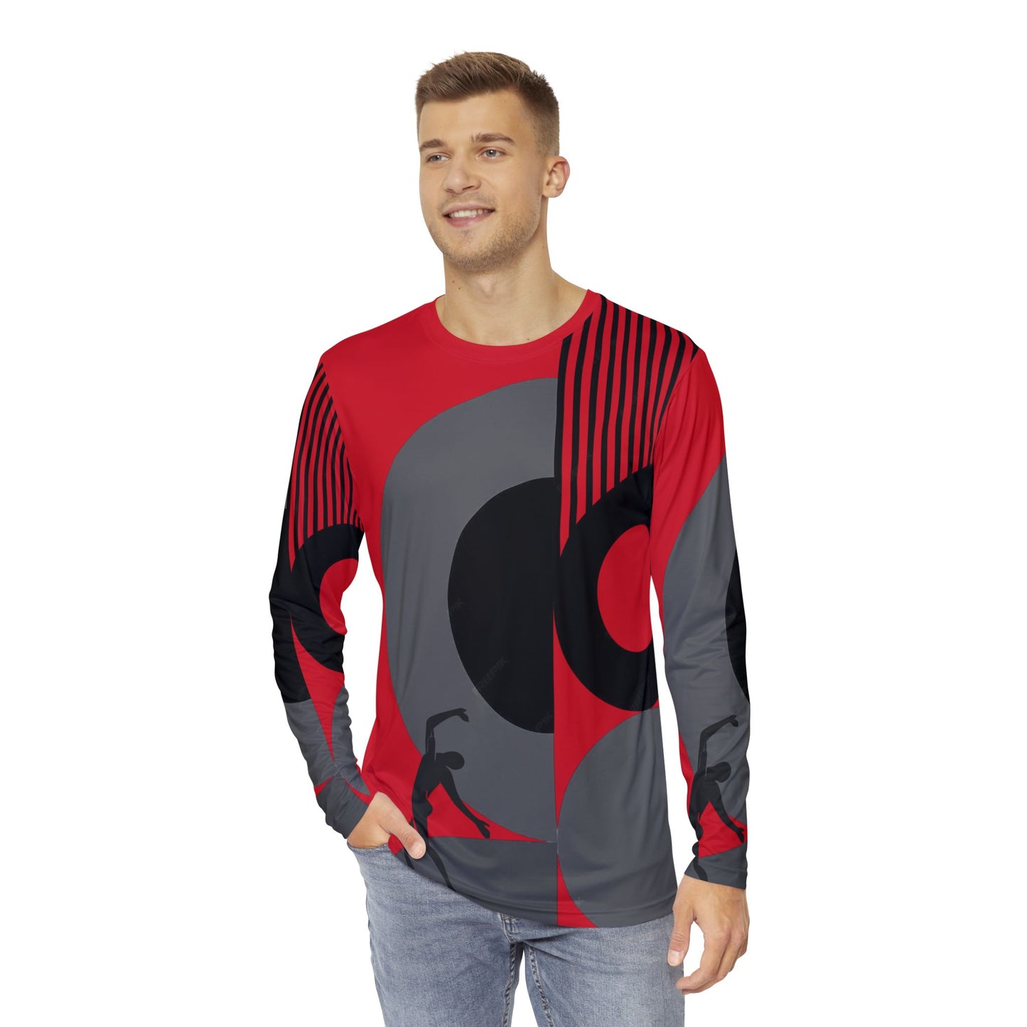 SOLSTICE Wake Up red Long Sleeve Shirt (AOP)