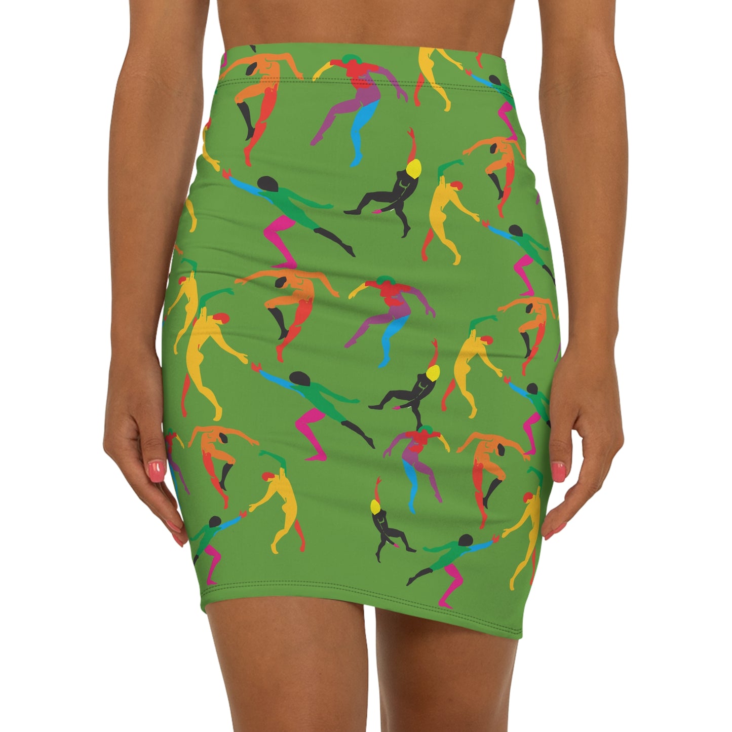 Women's Mid-Waist Pencil Skirt (AOP)