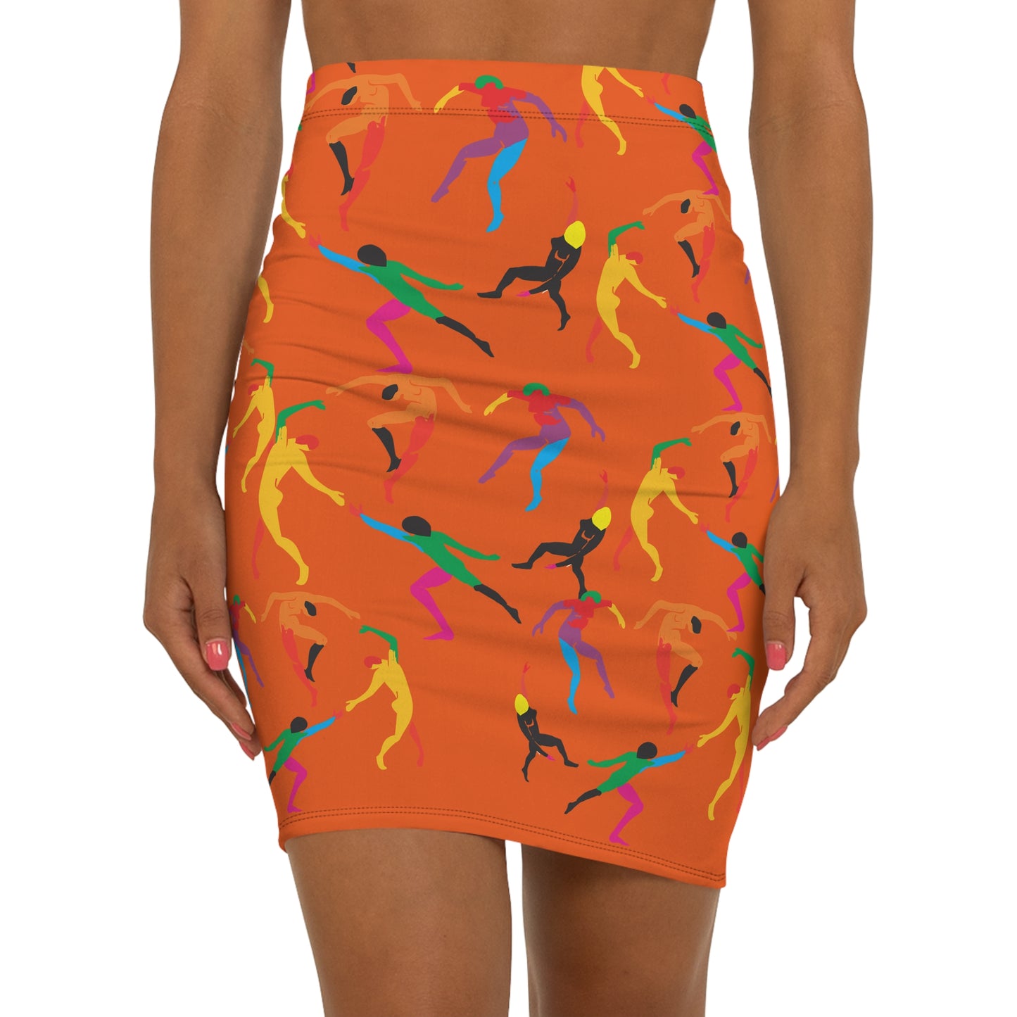 Women's Mid-Waist Pencil Skirt (AOP)
