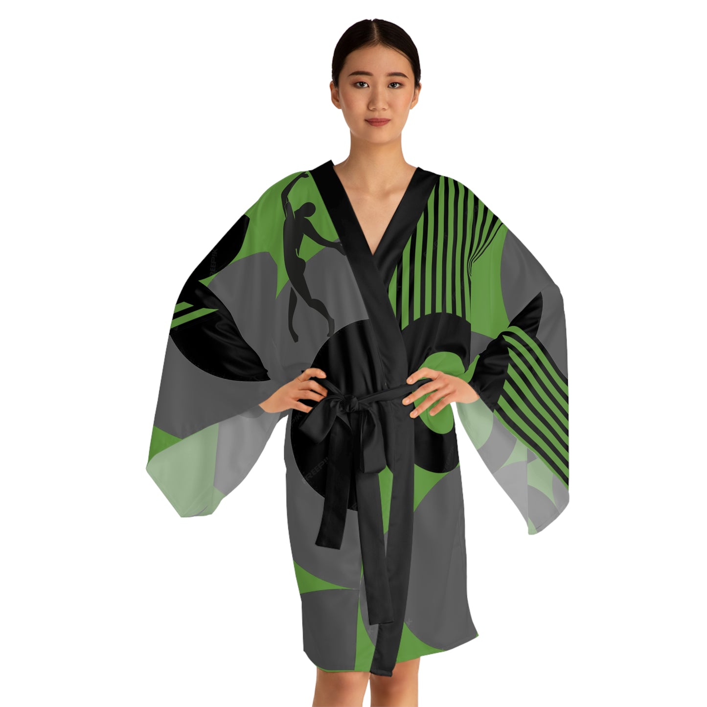 Long Sleeve SOLSTICE BAUHAUS Kimono Robe (AOP)