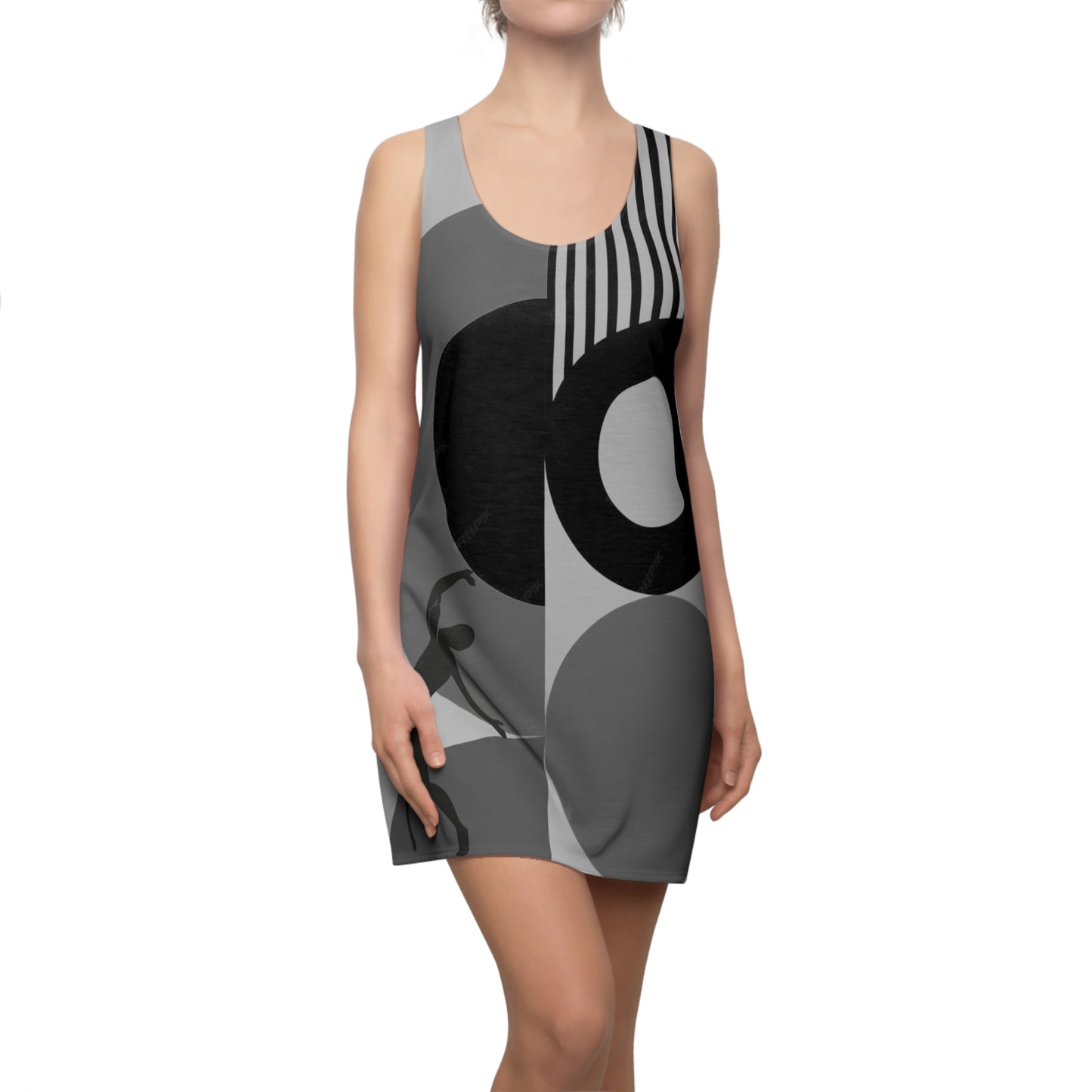 Women's BAUHAUS Cut & Sew Racerback Dress (AOP)