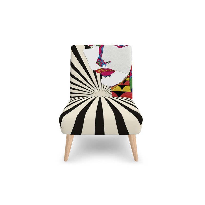 SOLSTICE armless chair Pop Art face Sun Rays 10 colors available