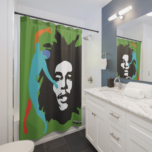 SOLSTICE Hendrix green Shower Curtain 7
