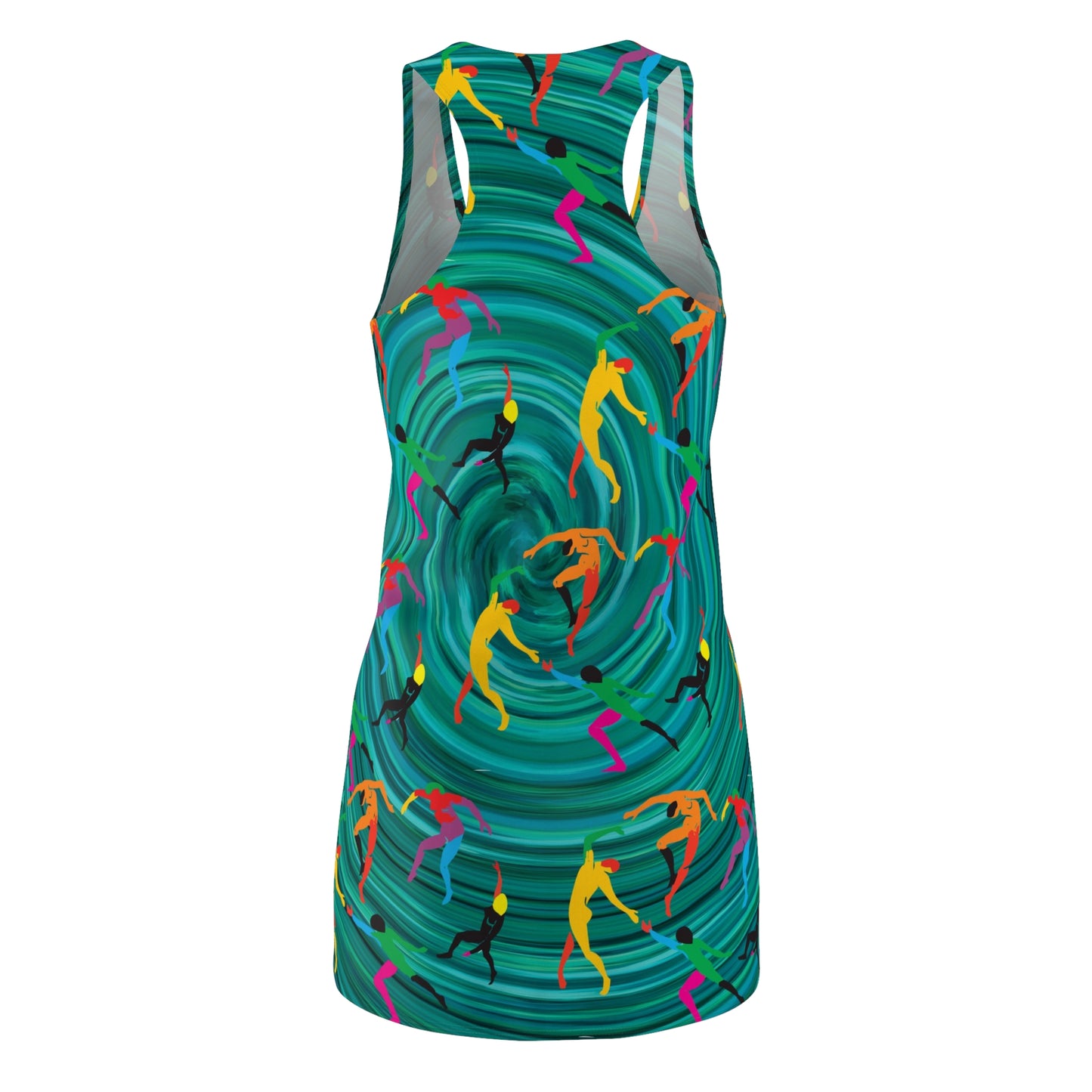 Women's SOLSTICE DANCE gree turquoise Cut & Sew Racerback Dress (AOP)