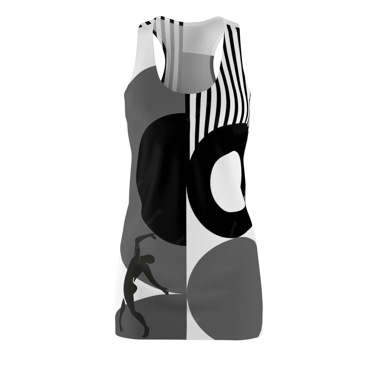 Women's BAUHAUS Cut & Sew Racerback Dress (AOP)