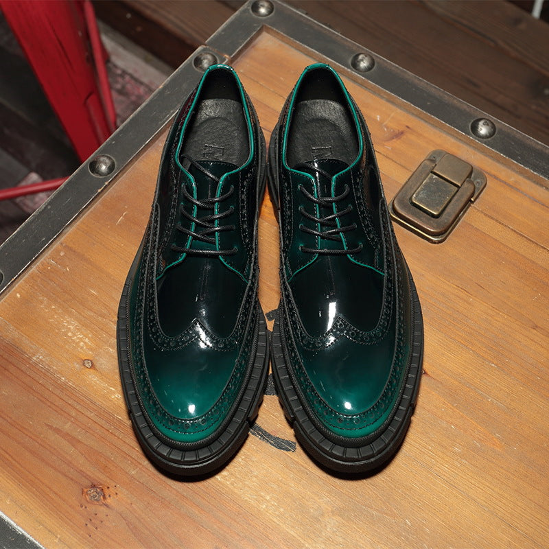 Men's Genuine Leather Platform Height-increasing Shoes