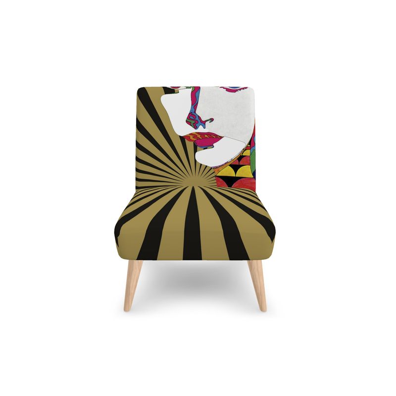 Trendy SOLSTICE Armchair with Pop Art Sun Rays, by AFANADOR