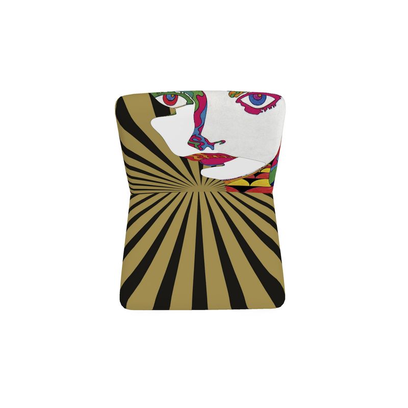 Trendy SOLSTICE Armchair with Pop Art Sun Rays, by AFANADOR