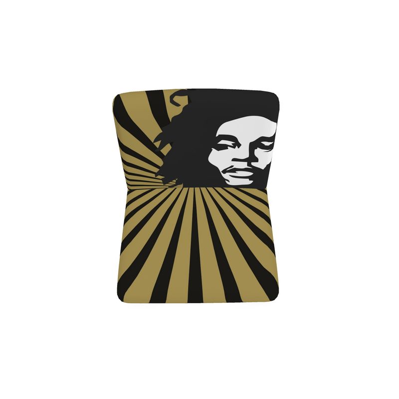 Trendy SOLSTICE HENDRIX armchair with pop art sun rays, designed by AF