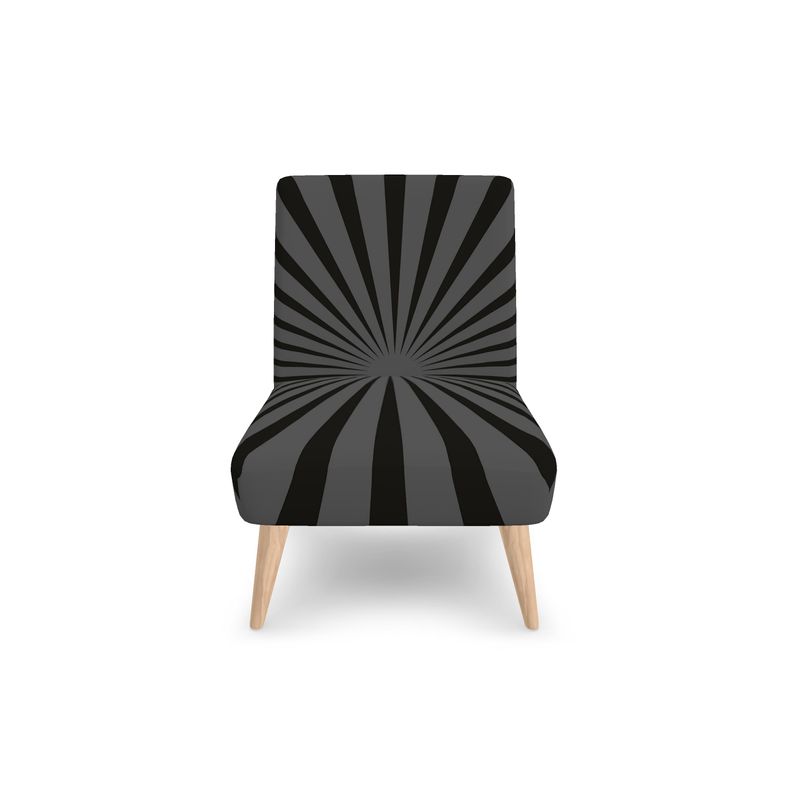 SOLSTICE HENDRIX gray armchair with pop art sun raysby AFANA