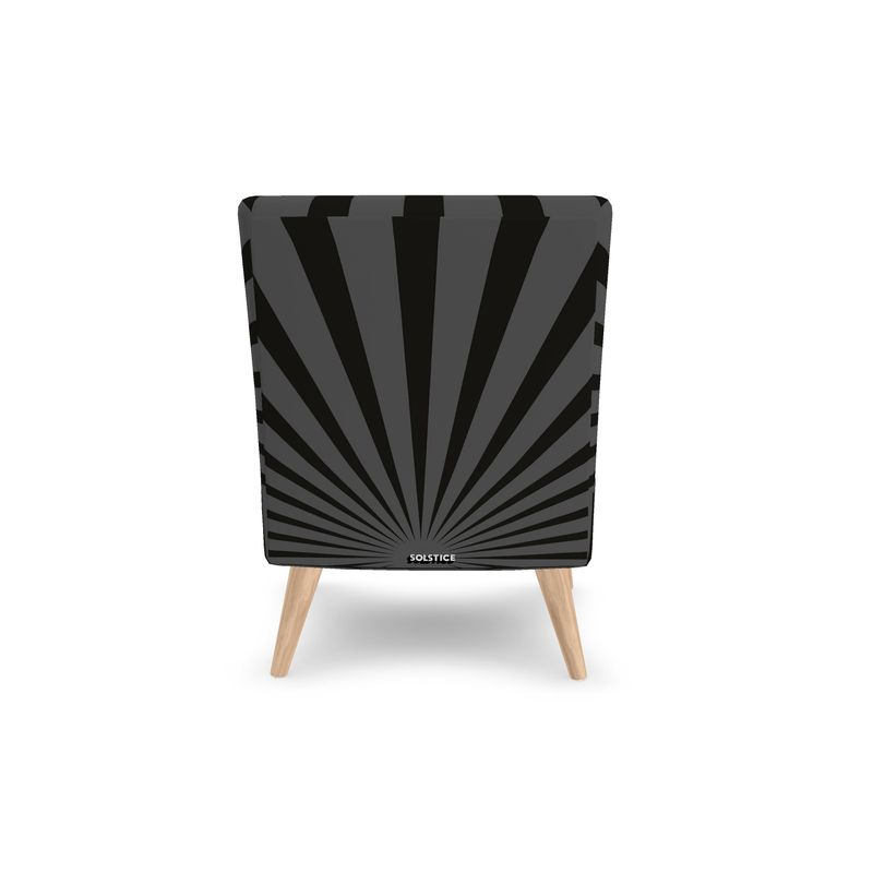 SOLSTICE HENDRIX gray armchair with pop art sun raysby AFANA