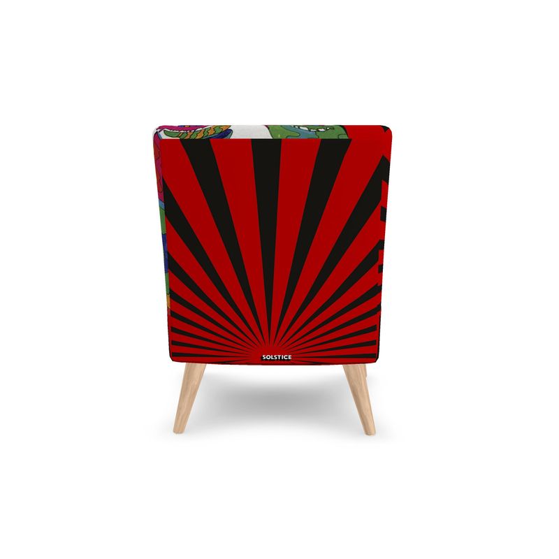 SOLSTICE Armchair with Pop Art Face and Sun Rays by AFANADOR
