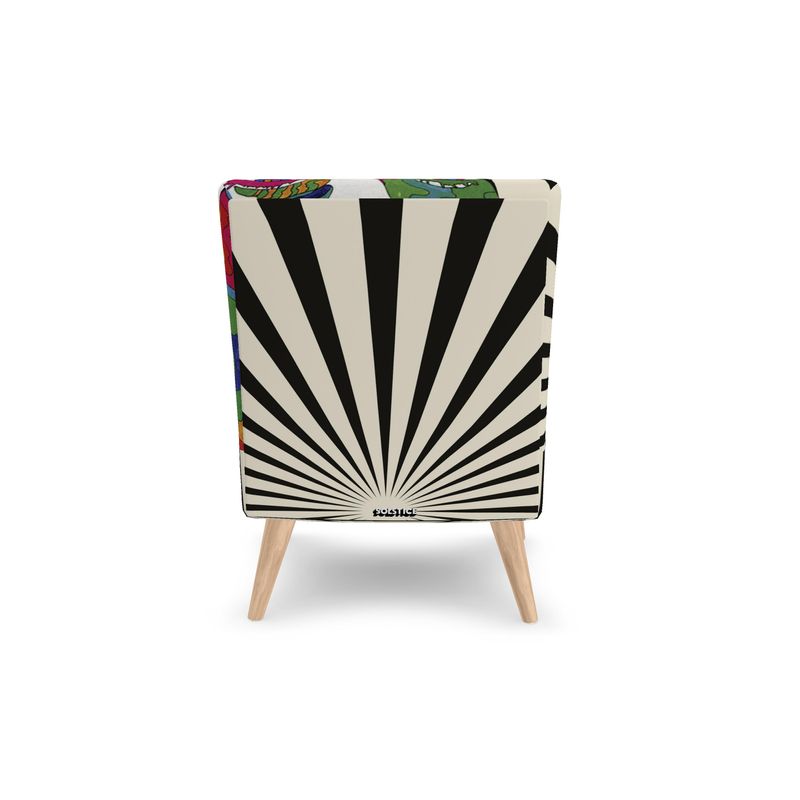 SOLSTICE armchair with Pop Art sun rays by AFANADOR