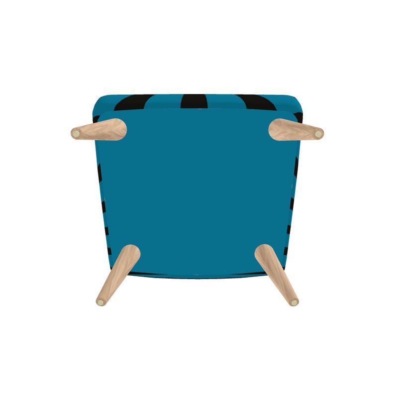 Trendy SOLSTICE armchair with Pop Art Face and Sun Rays by A
