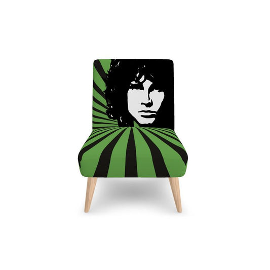 SOLSTICE Morrison Green armchair with Pop Art sun rays by AFANADOR