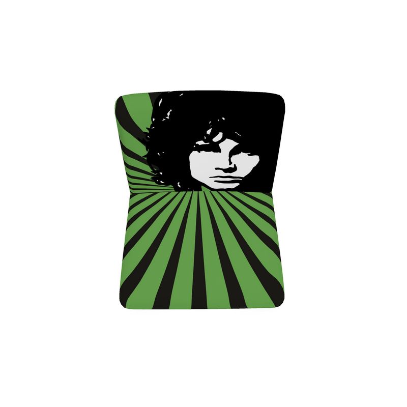 SOLSTICE Morrison Green armchair with Pop Art sun rays by AFANADOR