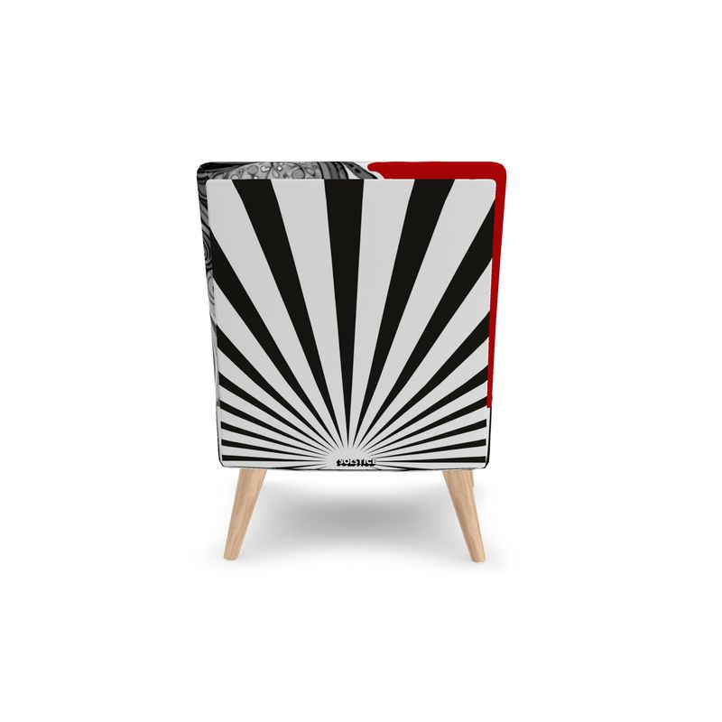 SOLSTICE Pop Art face ilustr Sun Rays armchair