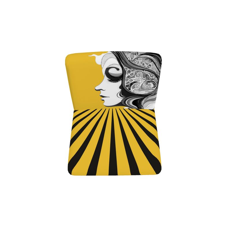 SOLSTICE Yellow Pop Art armchair face Sun rays