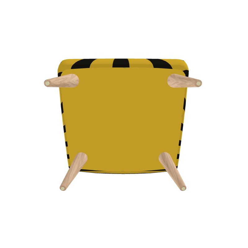 SOLSTICE Yellow Pop Art armchair face Sun rays
