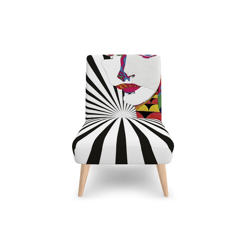 SOLSTICE armless chair Pop Art face Sun Rays 10 colors available