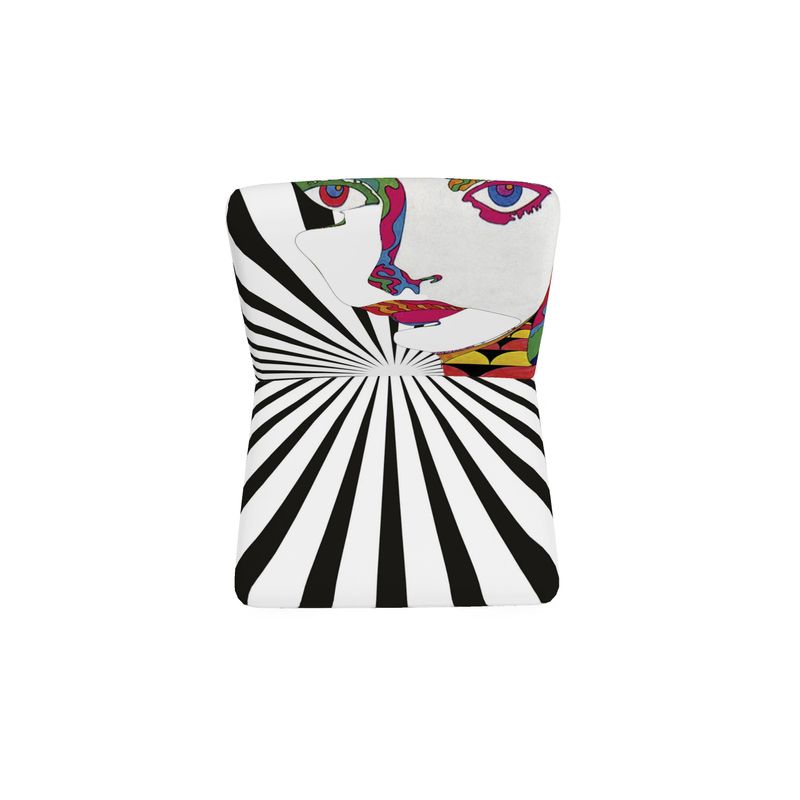 SOLSTICE armless chair Pop Art face Sun Rays 10 colors available