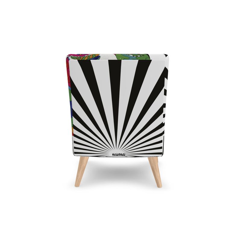 SOLSTICE armless chair Pop Art face Sun Rays 10 colors available