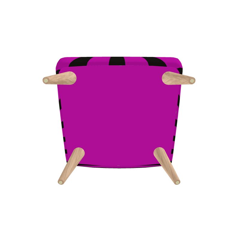 SOLSTICE Pink armless chair Pop Art face Sun Rays 10 colors available