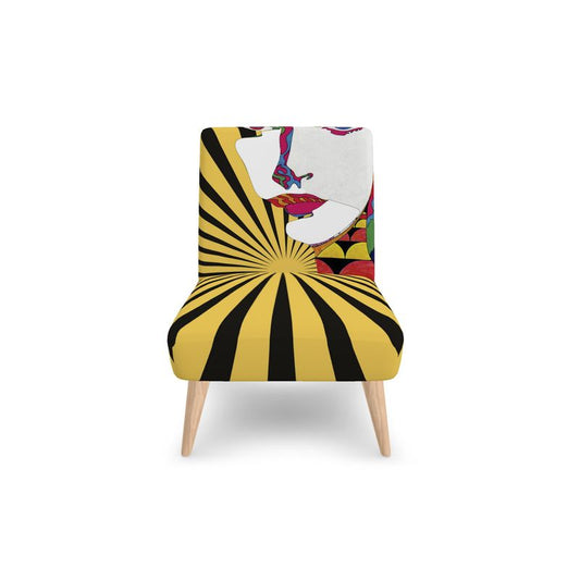 SOLSTICE armless mango chair Pop Art face Sun Rays 10 colors available