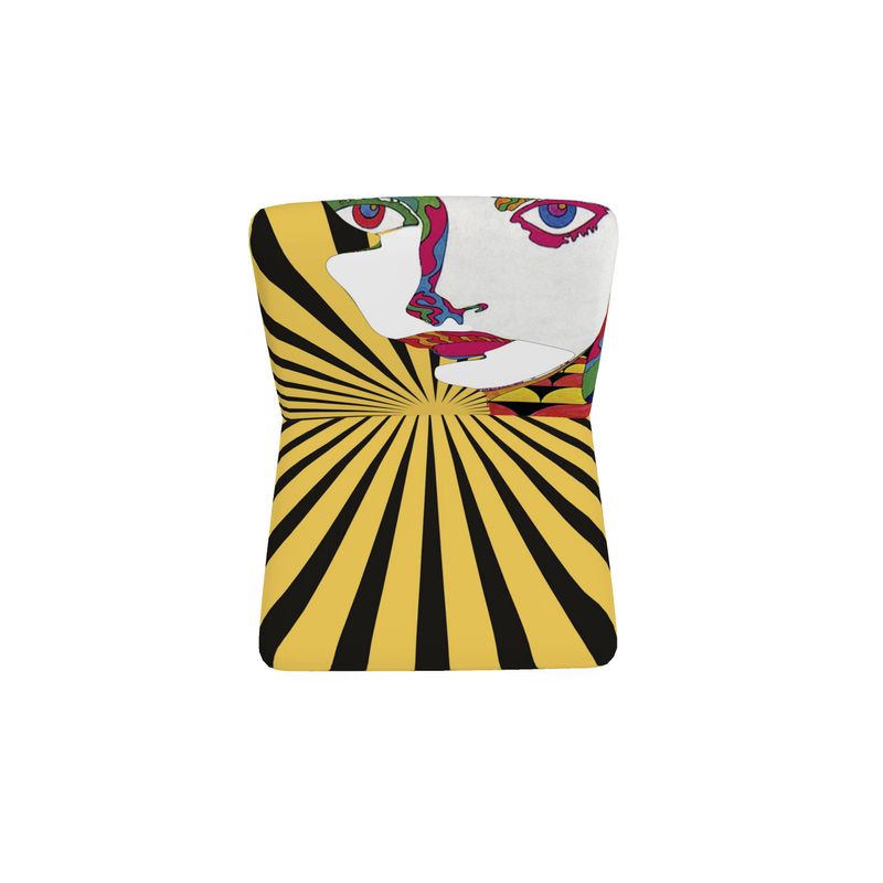 SOLSTICE armless mango chair Pop Art face Sun Rays 10 colors available
