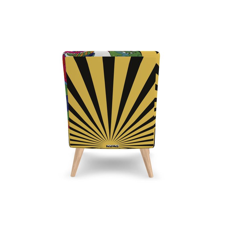 SOLSTICE armless mango chair Pop Art face Sun Rays 10 colors available